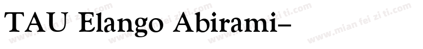 TAU Elango Abirami字体转换